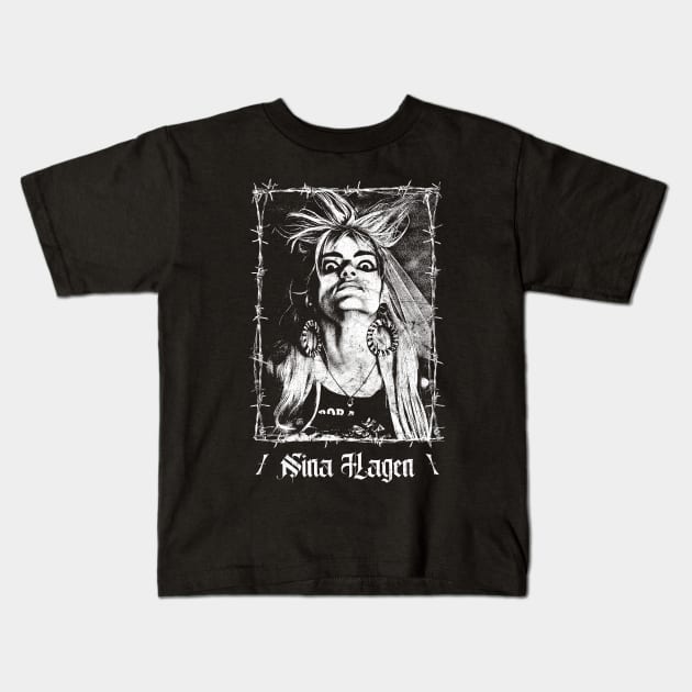 Nina Hagen / Punksthetic Fan Design Kids T-Shirt by DankFutura